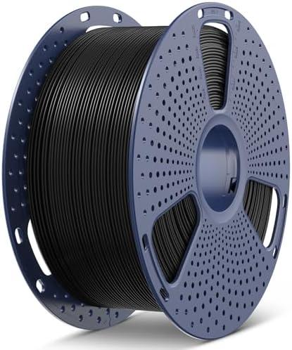 SUNLU 3KG PLA+2.0 3D Printer Filament, Large Spool(6.6lbs) PLA+ Filament 1.75mm, Tougher and Stronger, Dimensional Accuracy +/-0.02mm, 3KG/1 Spool, PLA+ Black