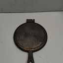 Cast Iron Waffle Cookware Two Piece Hinged Non Electric Waffle Iron for Stovetop or Grill Makes 7" Round Waffles Design Waffle Pan