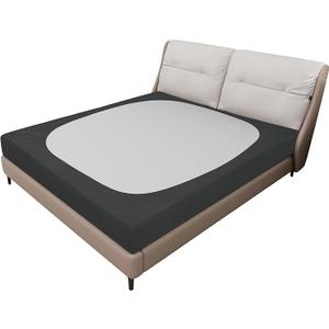 Easy-Going Box Spring Cover King/C-King Size, 4 Way Stretch Smooth and Elastic Wrap Around Band 4 Sides Bed Skirt, Dark Gray