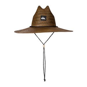 Quiksilver mens Pierside Straw Lifeguard Beach Straw Sun Hat, Dark Brown, Large-X-Large US