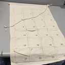 Fabric Advent Calendar with 24 Numbered Pockets, 67 x 42 cm, White Hanging Wall Calendar to Fill Yourself For Christmas Ornaments