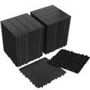 Neoaider 44PCS Plastic Interlocking Decking Tiles 12" x 12", 44 sq. ft Waterproof Outdoor Flooring All-Weather, Patio Floor Decking Tile for Garden Porch Poolside Balcony Backyard, Dark Grey