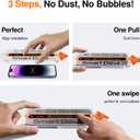 SMARTDEVIL 2 Pack Screen Protector for iPhone 14 Pro Max, 9H Hardness Military Grade Shatterproof HD Clear Tempered Glass, Easy to Install, Auto Bubble-Free and Dust-Free Box, Case Friendly