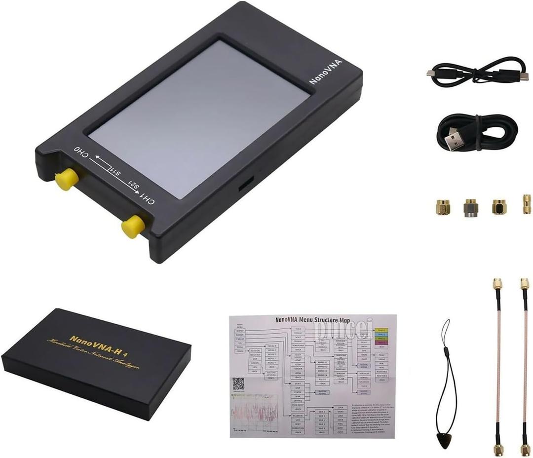 Durable NanoVNA-H4 Antenna Shortwave Analyzer 1.5GHz Antenna Vector Network Analyzer