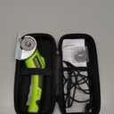 Cordless Electric Scissors: 4V Rechargeable Rotary Cardboard Cutter, 3000mAh Battery, with LED Light & Safety Lock, 2 Blades, Electric Box Cutter for Fabric Carpet Carton Plastic Leather Cloth (Green)