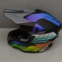 Adult ATV Dirt Bike Helmet with Goggles Gloves & Mask Quick Release Buckle Adjustable Sun Visor Motorcycle Adult Helmet Off-Road Motocross Downhill Moped MX for Unisex-Adult (Large, Mutiple Black)