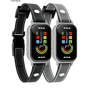 Bark Collar, Heijace 2 Pack Dog Bark Collar for Small, Medium, Large （5-150 lbs）Dogs- Smart Rechargeable Anti-Barking Training Collar with 7 Adjustable Sensitivity-Bark Shock Collar with Beep Vibratio Grey