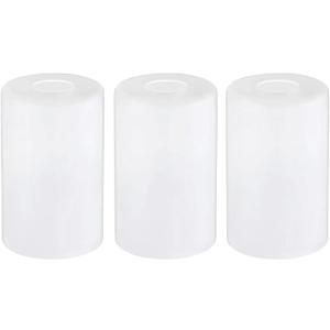 3-Pack White Frosted Glass Shade, Glass Lamp Shade Covers Replacements for Light Fixtures, 1-5/8-inch Fitter Globes & Shades for Chandelier Wall Sconces Pendant Lights Bath Vanity Lights