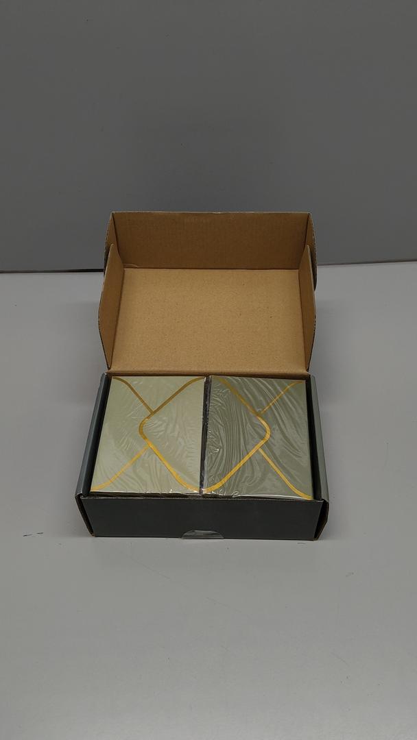 Decorably 100 Pack Gold-Foiled 6x4in Sage Green Thank You Cards with Envelopes, 10 Folded Elegant Designs for Friends & Loved Ones, Blank Inside - Baby Shower, Wedding, Birthday, Gifting, Mailing