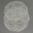 Thinp 2 Pcs Round Lace Doilies for Tables, 10 Inch Floret Lace Placemats Round Crocheted Doilies Vintage Fabric Doilies-Rustic Table Decor for Kitchen Dining Room Wedding Party Decoration (White)