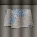 Horaldaily Blue Grey Dahlia Table Cloth 6084 Inch Rectangular, Modern Geometry Flower Decor Table Covers for Kitchen Dining, Washable Seasonal Tablecloth for Party Picnic Dinner Decor