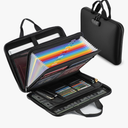 Fireproof Document Box with Combination Lock, Hard-Shell Fireproof File Organizer for Legal Documents, Laptop, Valuables & Important Papers, 13-Pocket Accordion File Folder