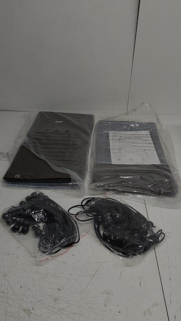 Outdoor clear panel curtain  Grey 25.2"x14.1"x3.1"