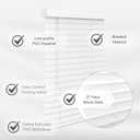 LOTUS & WINDOWARE Cordless Faux Wood Blinds, 35" Wide x 72" Long, Smooth, Snow White, 2 Inch Horizontal Blinds  for Living Room, Bedroom, Interior Door Windows