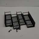 Metal 4 Pack Magnetic Spice Storage Rack Organizer for Refrigerator and Oven, Black Fridge Organizers and Storage