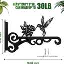4-Pack Aesthetic Wall Plant Hanger Indoor and Outdoor 10 Inch Metal Hanging Plant Bracket with Beautiful Bird Pattern Heavy Duty Plant Hooks for Hanging Plants, Bird Feeder, Wind Chime, Lantern