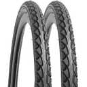 Two Black 22 x 1.72 Bicycle Tires 40-65 PSI ISO 47-456