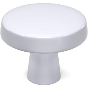 goldenwarm 5 Pack White Cabinet Knobs for Dresser Drawers Round Knob for Kitchen Hardware Handles for Bathroom Pulls,Zinc Alloy,5, White