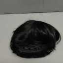 Wig Fashionable Synthetic Short Hair Toupee Breathable (Black)