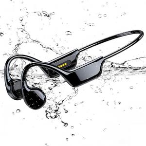 Swimming Headphones, IPX8 Waterproof Bone Conduction Headphone Wireless Underwater Earbuds with 32GB Memory for Swimming, Cycling, Marathon