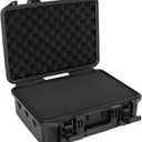 TORIBIO 12.3 Inch Hard Case for Microphone,Drones, Camera,Equipments, IP67 Waterproof Portable Storage Case with Pre-Diced Foam for Travel Outing Handheld,12.5"x10"x5.5" (Inner size -11.2 x 8.5 x 5"waterproof)
