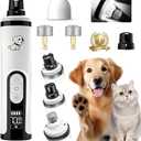 Silent Groom Pro Dog Nail Grinder -Professional Cat & Dog Nail Trimmers with light & 3 Speeds, Pet Nail Grinder Quiet and Painless Paws Grooming, Suitable for Small Medium Pets (2 Replacement Head)
