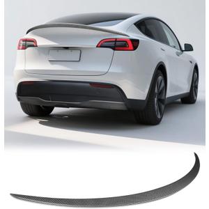 Rear Spoiler Compatible with Model Y 2020-2023 Carbon Fiber Patterned ABS Spoiler Wings Lip Tail Wing Rear Trunk Lid Accessories
