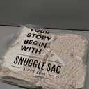 Snuggle Sac Heather Beige Throw Blankets Luxurious Microfiber Fabric, Reversible Super Soft Throws Warm Cozy Knit Fuzzy Plush Throw Blanket for Couch, Bed, Sofa, Camping, Beige,50x60 inches