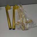 12 Inch Furniture Legs Gold Coffee Table Feet, Mid-Century Metal Furniture Leg for Sofa Cabinet Ottoman, Set of 4 Side Mounted Style Home DIY Replacement Feet