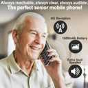 A400 Pro Silver - Large Button Cell Phone for Seniors4G LTE Unlocked Phones with SOS Button2MP Rear CameraCharging Dock1800mAhDual SIMSpeed DialVolume BoostHands-freeDumb PhoneUSB-C