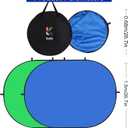 Kate Collapsible Pop-Up Backdrop for Self-Tape Auditions, Professional Headshots, Video Conferencing & Live Streaming - Portable Photography Background (5'x6.5' / 1.5x2m,Blue/Green