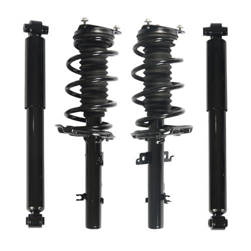 Tiezful 4PCS Front & Rear Struts Shock Assembly Fit For Nissan Rogue 2014-2017, Fit For Rogue Sport 2017-2020 Rear Shock Absorbers Suspension Kit w/Coil Spring Replacement 13661 13662 437328