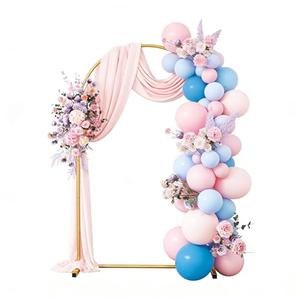 Metal Arch Backdrop Stand 7.2FT, Wedding Arch Stand for Ceremony, Sturdy Chiara Arched Background Frame with Base for Birthday Party Baby Shower Graduation