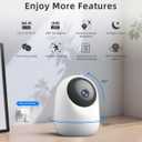 4MP/2.5K Indoor Camera 5G/2.4G WiFi 6, Pan Tilt Supports MicroSD up to 256GB (No Card) Plug-in Pet Camera with Speaker for Dog/Cat Baby Monitor with Phone App,Motion Tracking, Compatible with Alexa