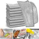 XANGNIER 8 Pcs Multipurpose Wire Dishwashing Rags,New Upgrade Non Scratch Wire Dishcloth,Steel Wool Cleaning Cloths,Multi Purpose Metal Mesh Miracle Cleaning Cloths for Kitchen,Dishes,Sink