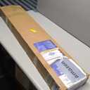 LOTUS & WINDOWARE 2.5-inch Cordless Faux Wood Blind, Plantation Style, 39" Wide x 96" Long, Smooth, Bright White  for Living Room, Bedroom, Interior Door Windows