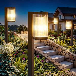 Solar Pathway Lights Outdoor Waterproof, 6 Pack 15Hrs Super Bright Warm White Solar Light for Yard, Auto On/Off Solar Garden Lights for Patio Path Landscape Lawn Driveway Walkway Lighting Decor (Black)