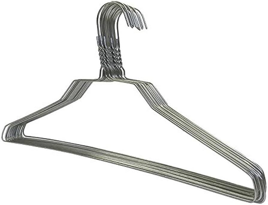 Pack of 20 Wire Hangers Steel Metal Drip Dry Coat Clothes Hangers