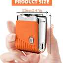 Mini Electric Shaver for Men, 2026 New Dual Head Waterproof Rechargeable Razor Mini Wet Dry Shaving Razor, USB Rechargeable One-Button Long Lasting for for Travel Home (Orange)
