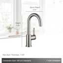 AguaStella AS1010SS Stainless Steel Bar Faucet or Prep Kitchen Sink Faucet with Single Handle