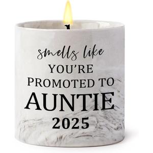 2 x FreeJac Pregnancy Announcement for Aunt Candle Gifts Promoted To Aunt, Auntie To Be, New Aunt, First Time Aunt, You're Going To Be An Auntie Gift Baby Announcement, Baby Shower Return Gifts for Auntie