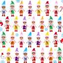 28 Pack Christmas Baby Elf Dolls Mini Newborn Girl Elves Plush Figures for Christmas Holiday Party Easter Basket Stuffers Advent Celebrations, 7 Colors