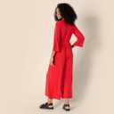 Amazon Essentials Women's Relaxed-Fit Matte Jersey Jumpsuit (Red, XS)