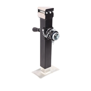 NBJINGYI Heavy Duty 5000LB Trailer Jack - 10" Lift, Pipe Mount Swivel Jack with Lock Pin, Square Tube Mount, Side Wind Handle & Foot Plate, Black Coating.