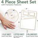TEXAS LINEN CO. 100% Organic Cotton Sheets Full Size - 4 PC Organic Cotton Full Size Percale Weave Sheet Set, Soft, Cooling, Crisp & Breathable, 16" Deep Pocket Hotel Quality Bedding Set - Sage Green