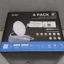 Ensenior 4 Pack 6 Inch LED Recessed Light, Dimmable, 2700K-5000K 5CCT, 1200LM High Brightness, 12W 120V, Damp Rated, Ultra-Thin Canless Wafer Ceiling Light - ETL & FCC & IC