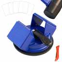 Floor Gap Fixer Tool Heavy Duty 45Striking Surface Floor Gap Repair Tool Made of Iron & Enhanced Suction Cup with Slot Cutter and 5pcs Sticky Pads for Fixer Laminate/Vinyl Flooring Tools (Blue)