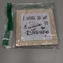 Inspirational Wood Signs, Box Wood Plaques Desk Dcor, Decorative Plaques and Signs, Rustic Office Decor Art, Motivational Office Desk Decor, Farmhouse House Decoration, I Work So We Can Go to Disney (5.9*5.9inch, Style 01)