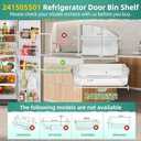 241505501 Refrigerator Door Shelf Bin Compatible With Frigidaire Door Shelf Bin Replacement Parts PS976749, AP3768947, 241808231, 241808210 Frigidaire replacement door shelf