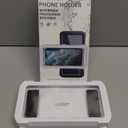 URROY Shower Phone Holder Waterproof, 360 Rotation Shower Phone Case, Anti-Fog High Sensitivity Universal Cover Mount Stand for Bathroom Wall Mirror Bathtub Kitchen, Gift for Men Women (White)